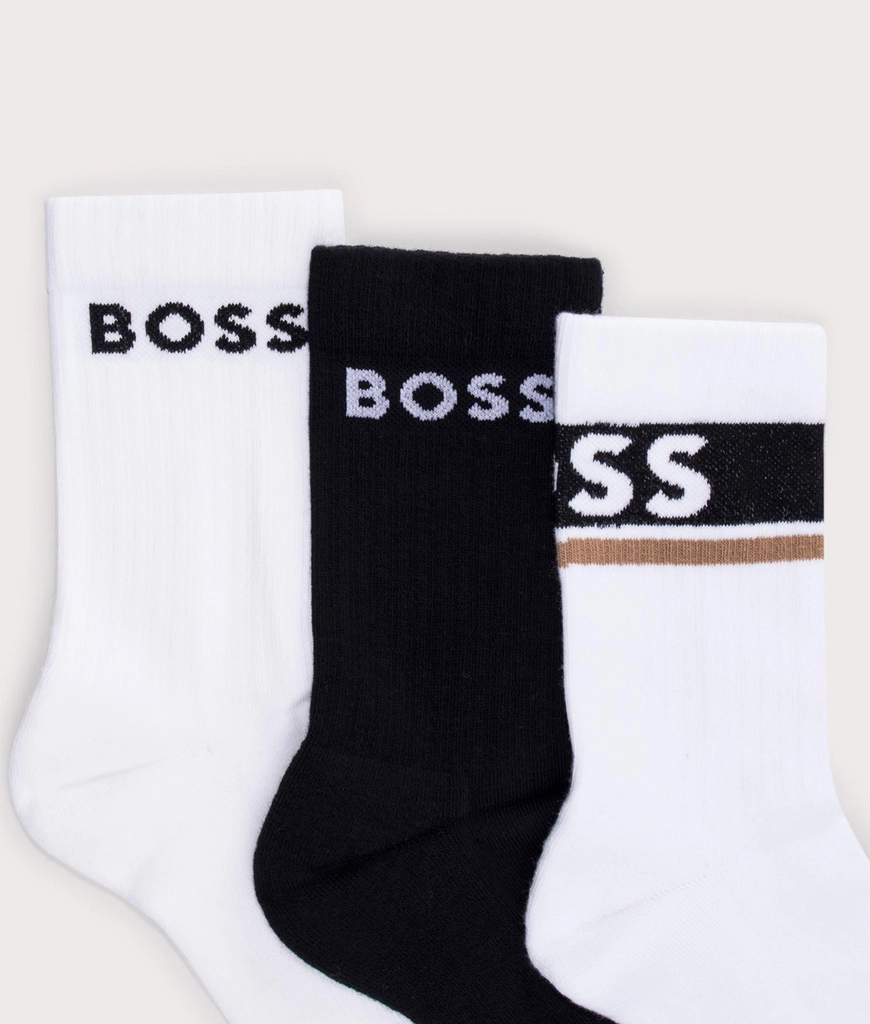Hugo Boss Mens 3 Pack QS Design CC Socks